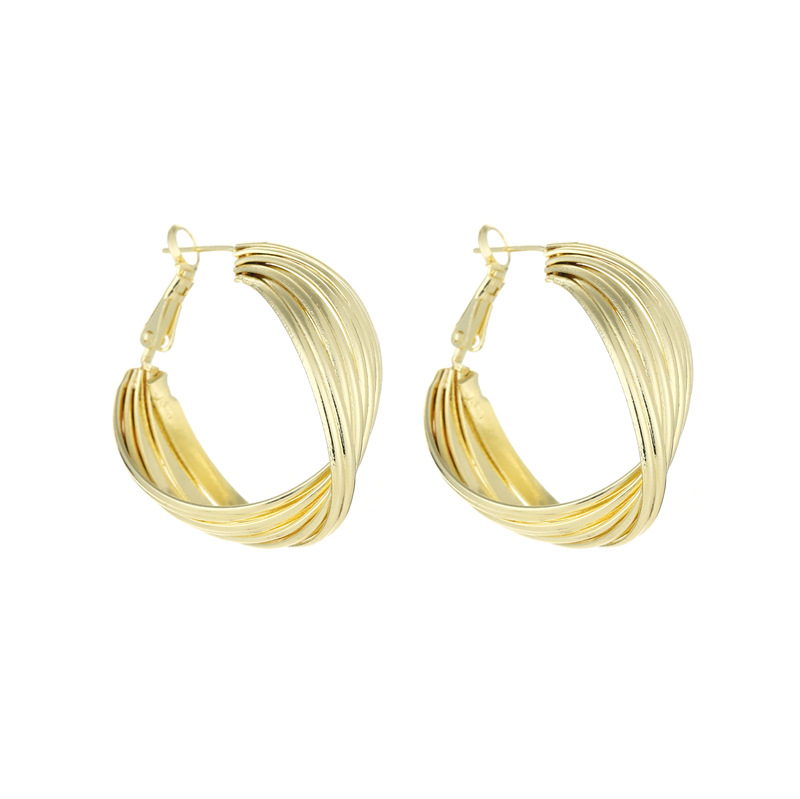 Multi-layer winding simple ear loop personality niche earring net red new trend exaggerated ear buckle