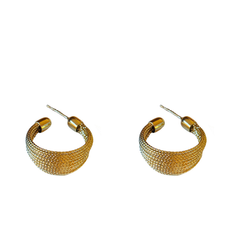 Metal style C-shaped earrings Europe and the United States niche design sense earrings fashion light luxury temperament wholesale