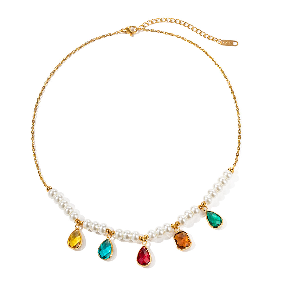 Light luxury niche design high-grade neckline summer new temperament pearl fringe necklace jewelry wholesale